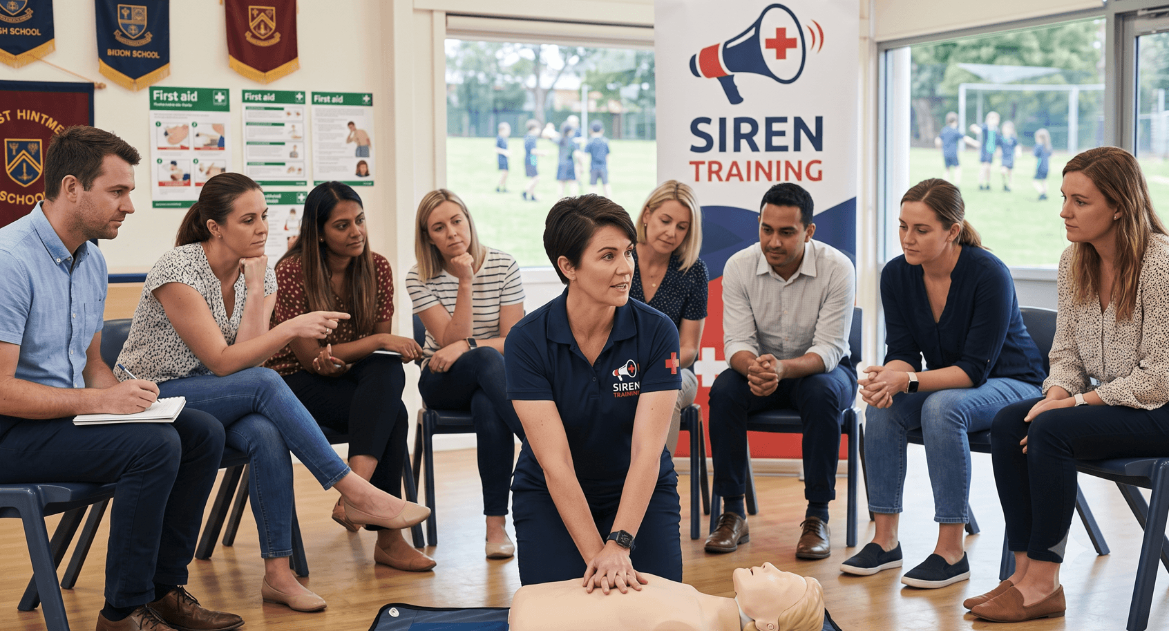 Siren Training instructor delivering allergy awareness course to teachers