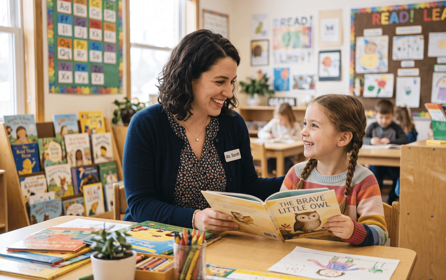 Teacher and student in a safe classroom environment - Benedict's Law training